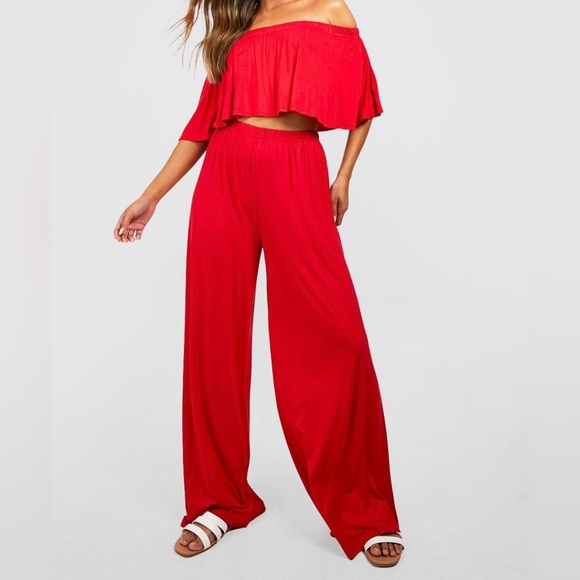 Off Shoulder Top and Wide leg pant set - Picture 2 of 9